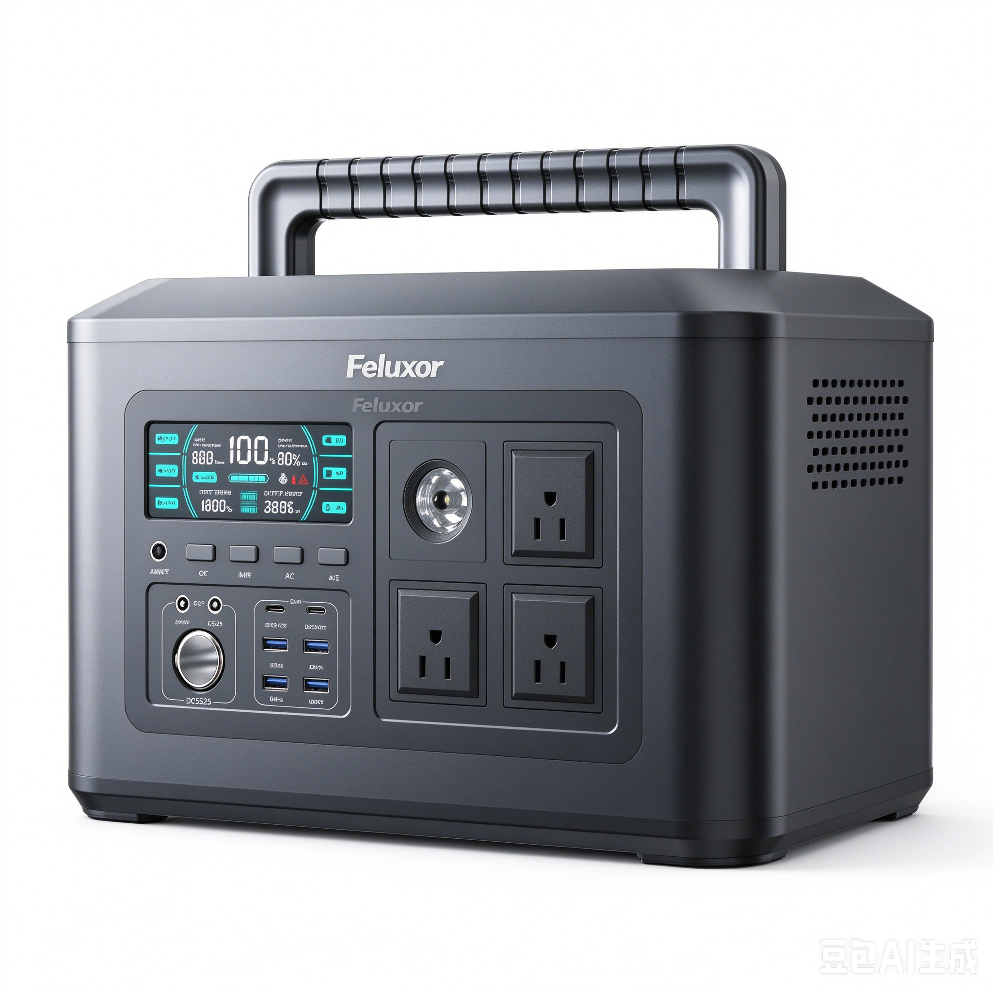 Feluxor QM2000W 2000W 1488Wh LiFePO4 portable power station solar
generator
