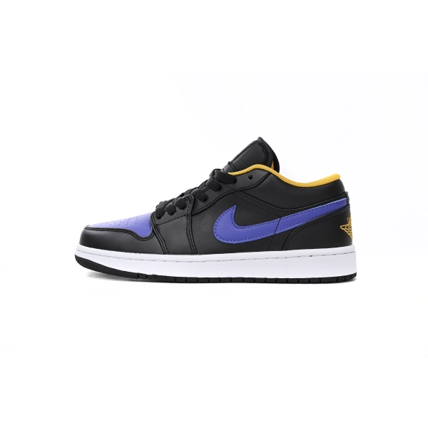 Air Jordan aj1 Low Black Purple Yellow 553558-075