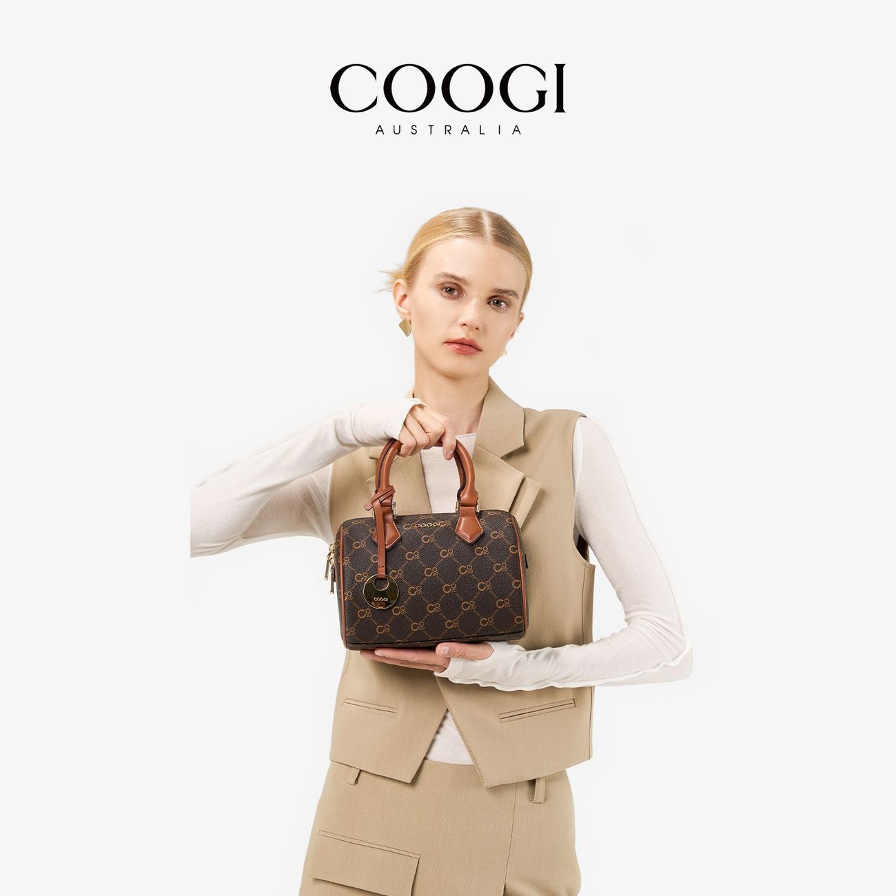 [COOGI] Handbag 2026 New Style Light Luxury Large Capacity Boston Bag Crossbody Bag High-end Bag Girl's Gift