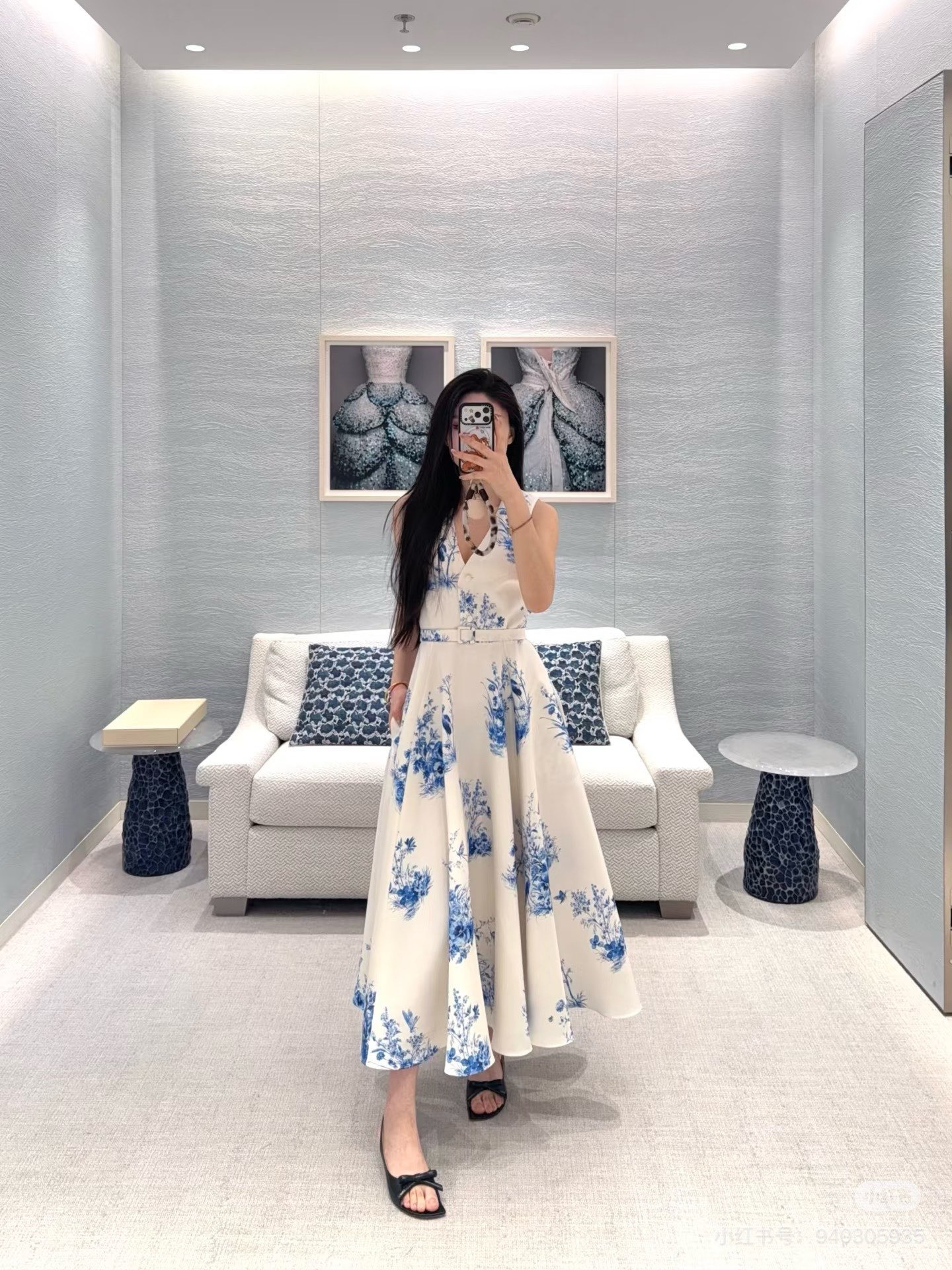 CD New Sleeveless printed dress