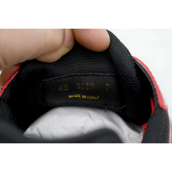 Prada Sneakers Red and black combination
