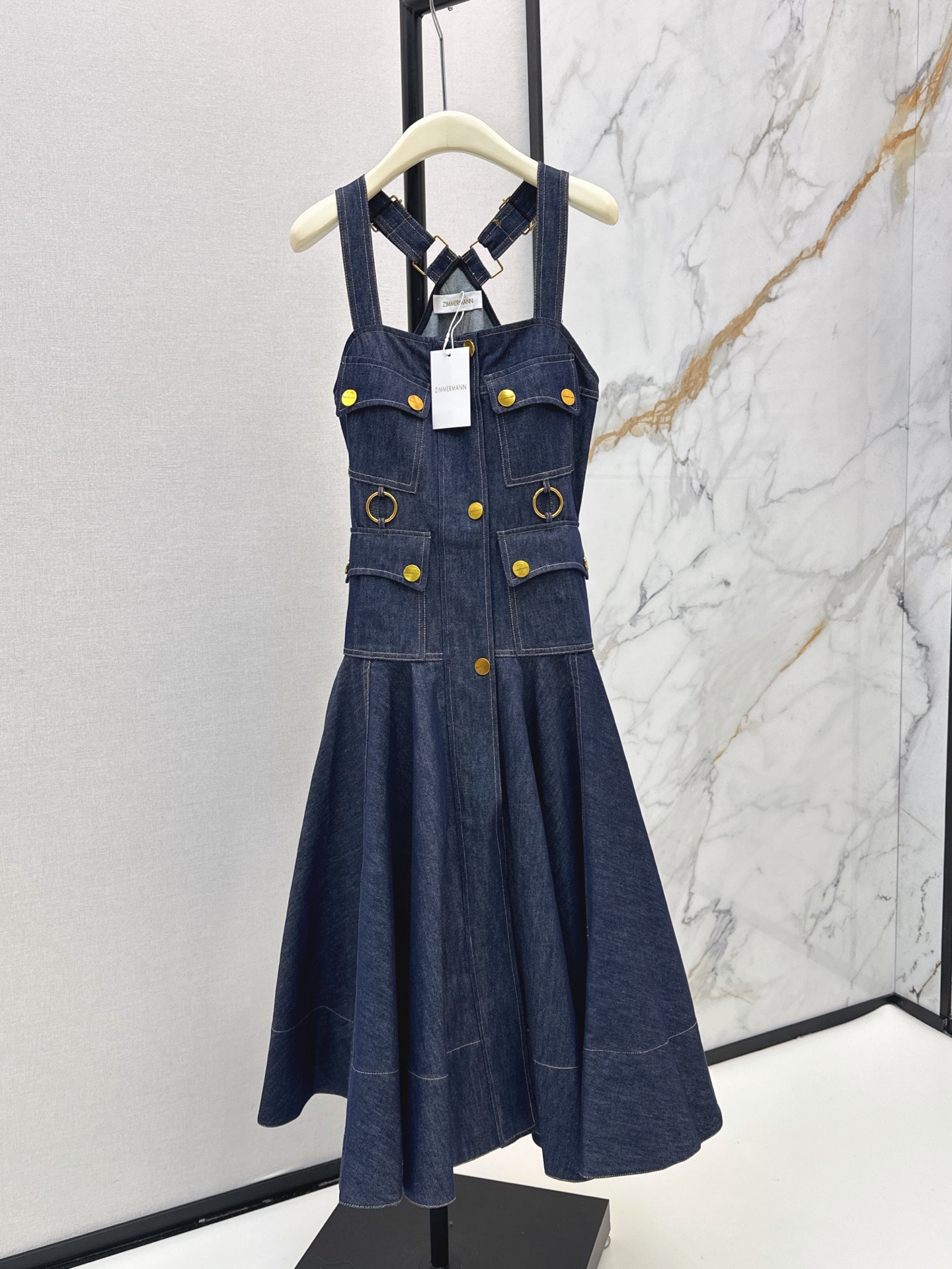 Zimm New Denim slip dress