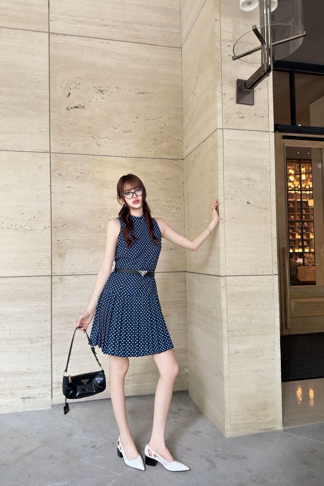 Pra New Polka Dot Sleeveless Dress