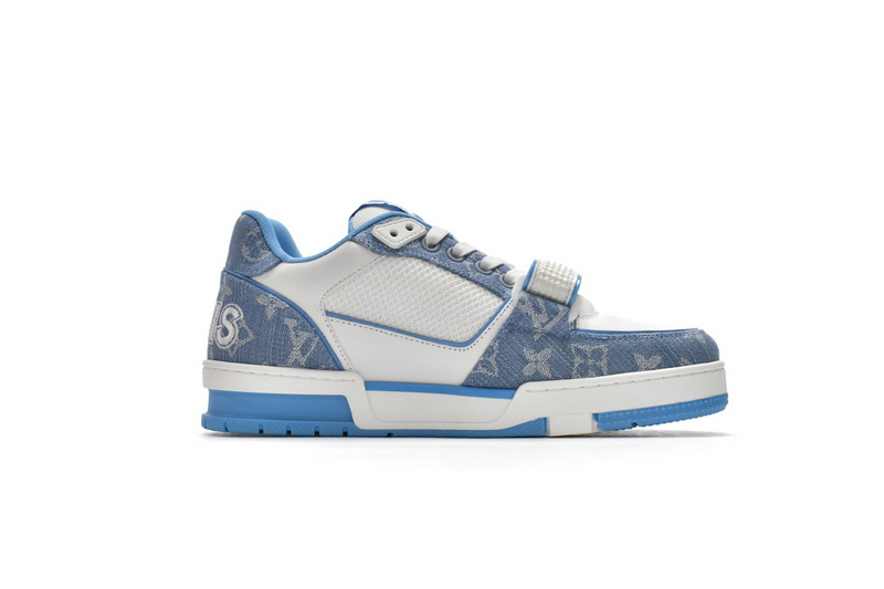 Pkkicks God Batch LOUIS VUITTON Trainer Blue Cloth Surface GO0232