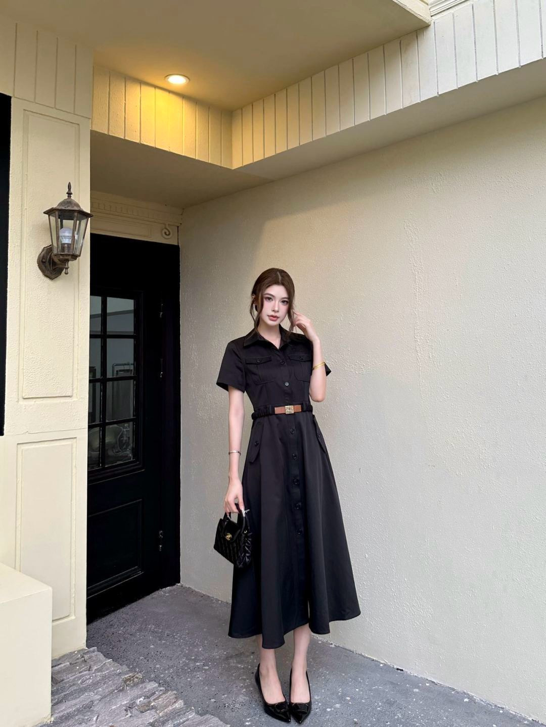 Miu New Belt Buckle Dress