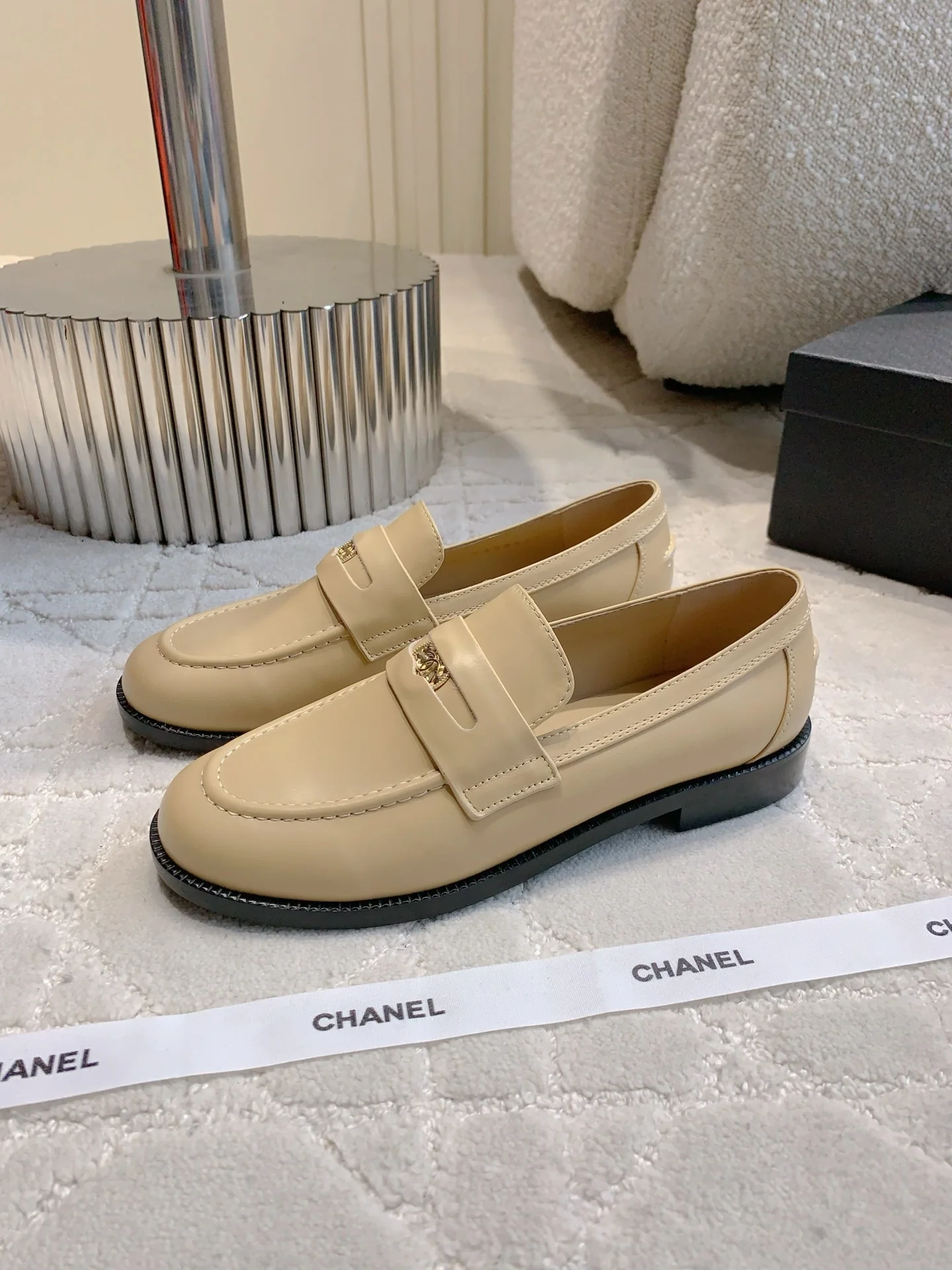 Chan New Gold Coin Loafers