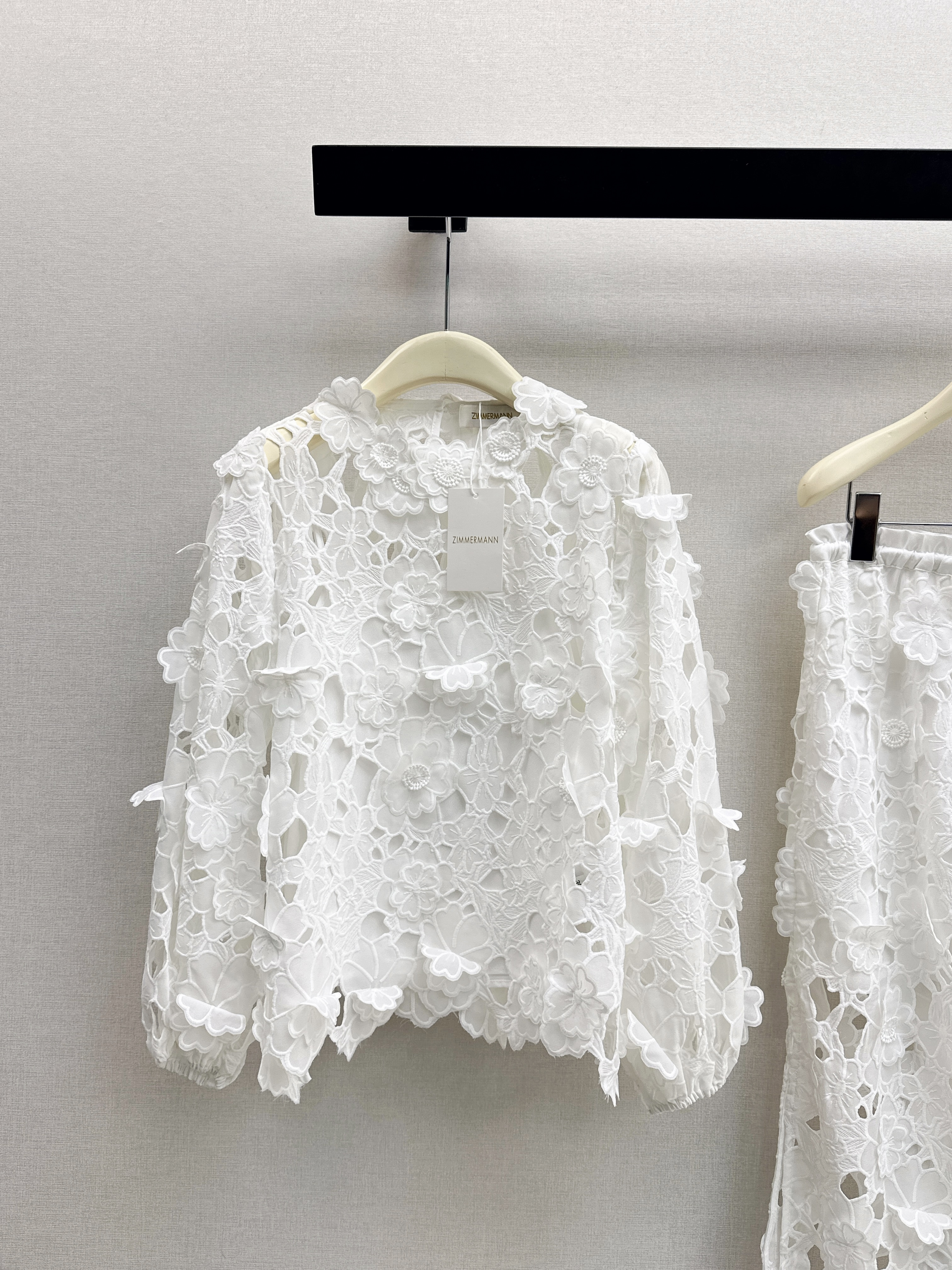Zimm New lace embroidery top