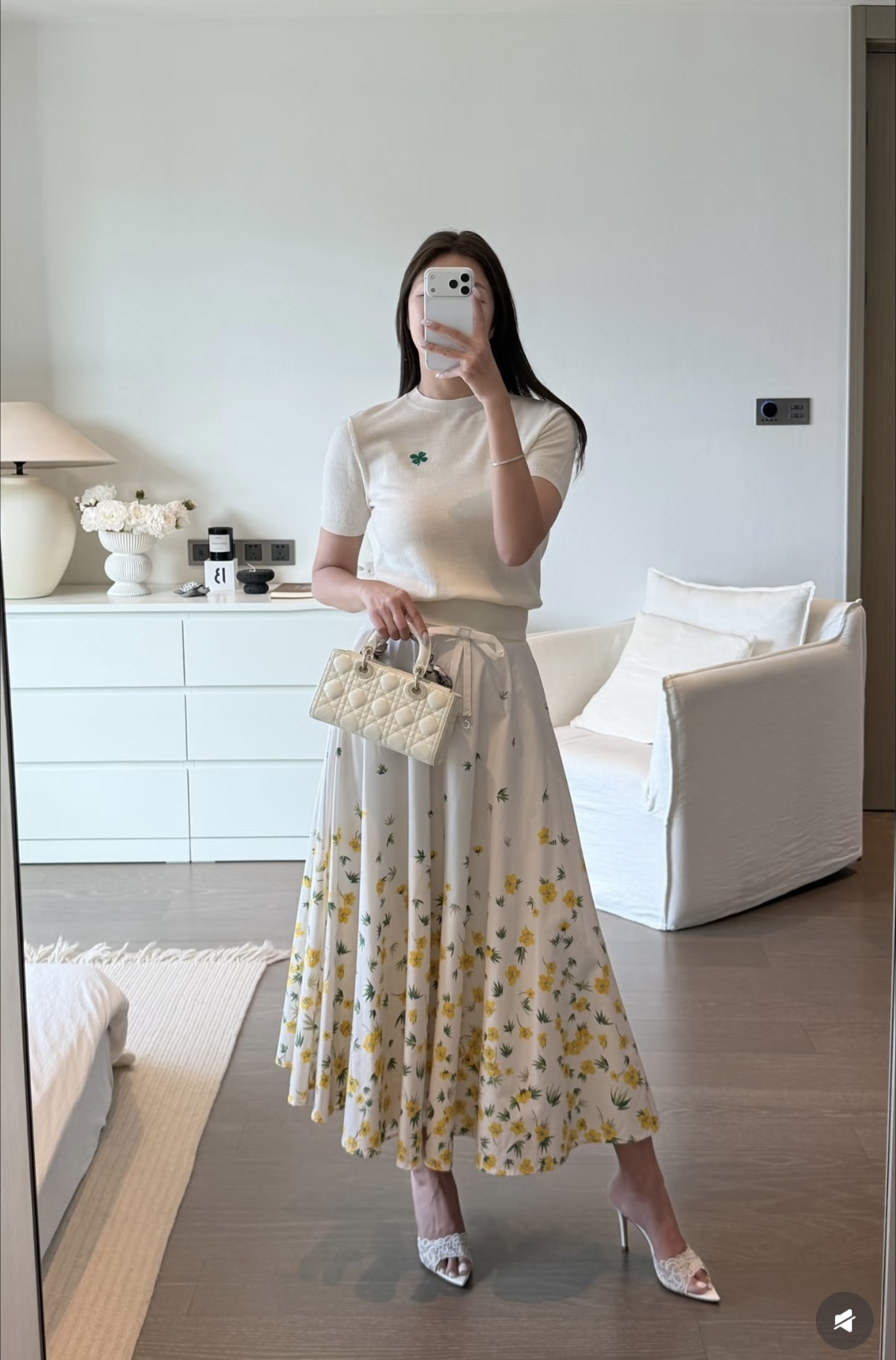 CD New floral print skirt