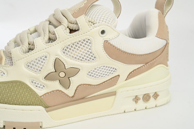 Pkkicks God Batch LOUIS VUITTON Skate Sneaker Beige White