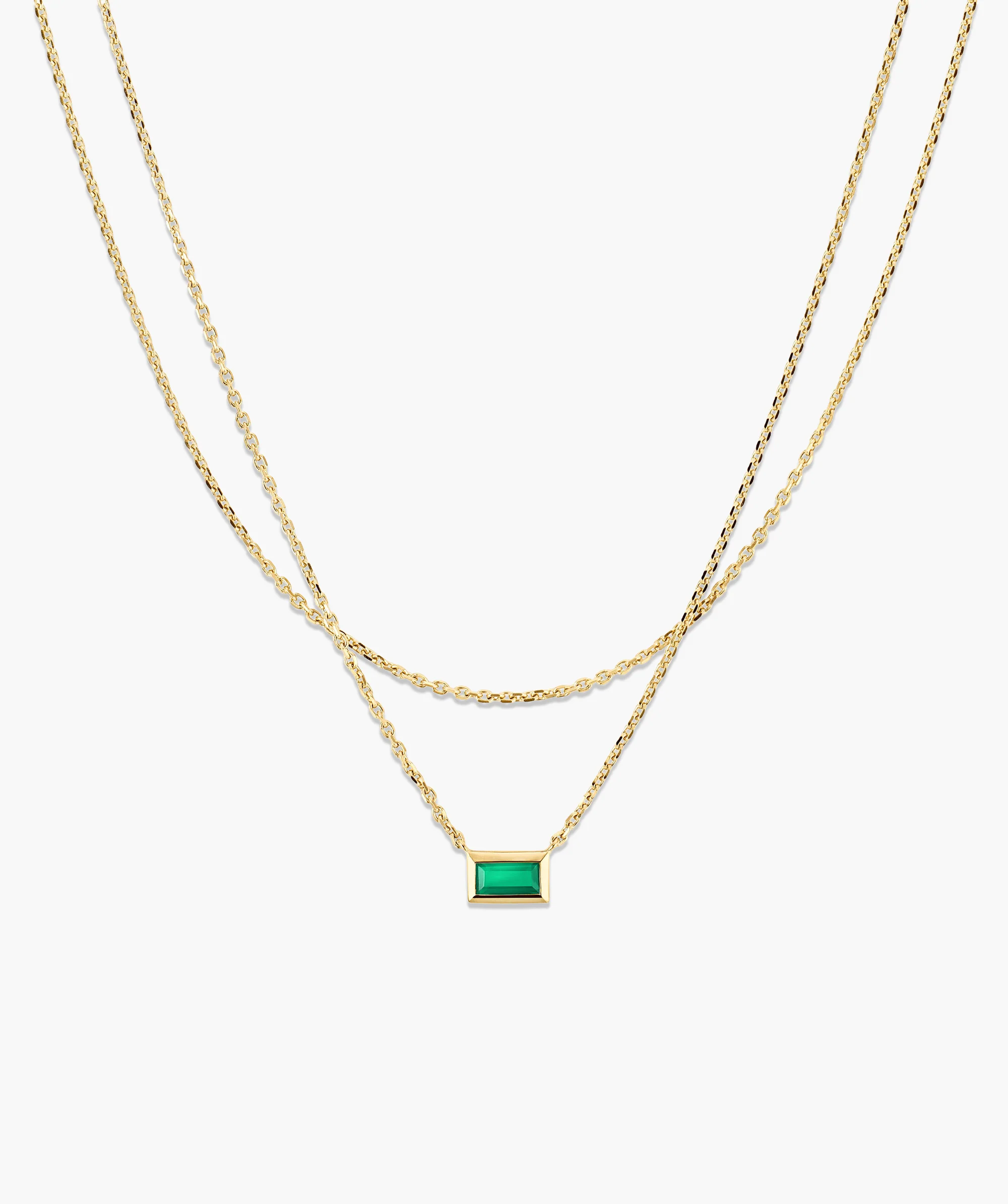 Layered Baguette Necklace