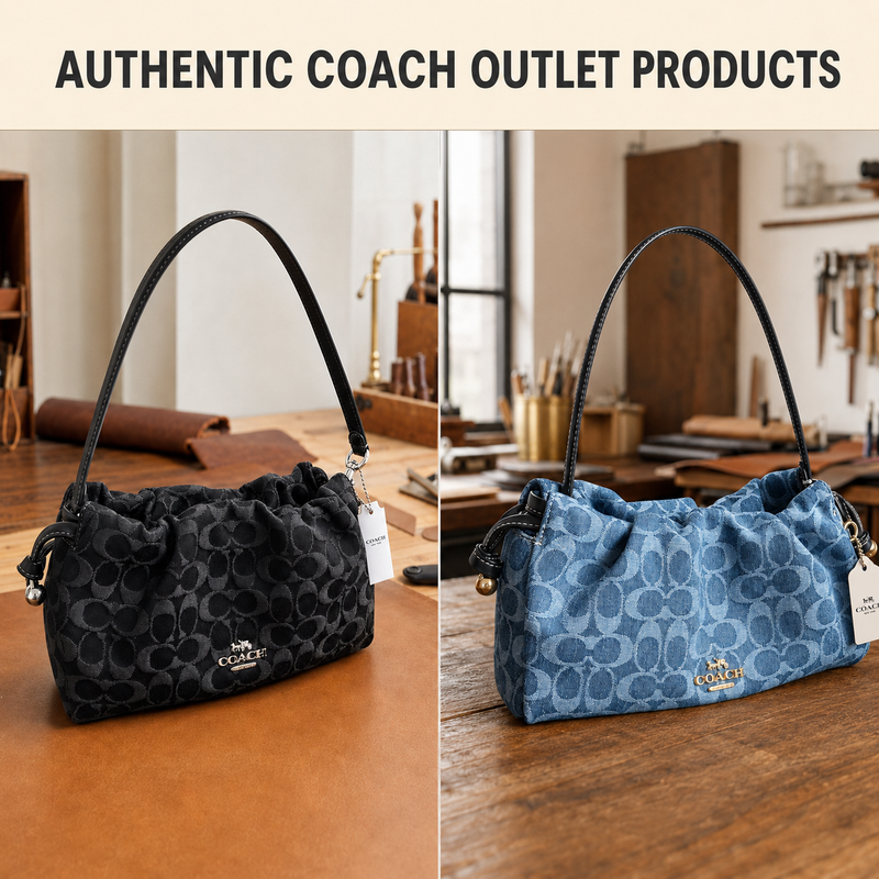 COACH Faye Shoulder Bag Signature Denim