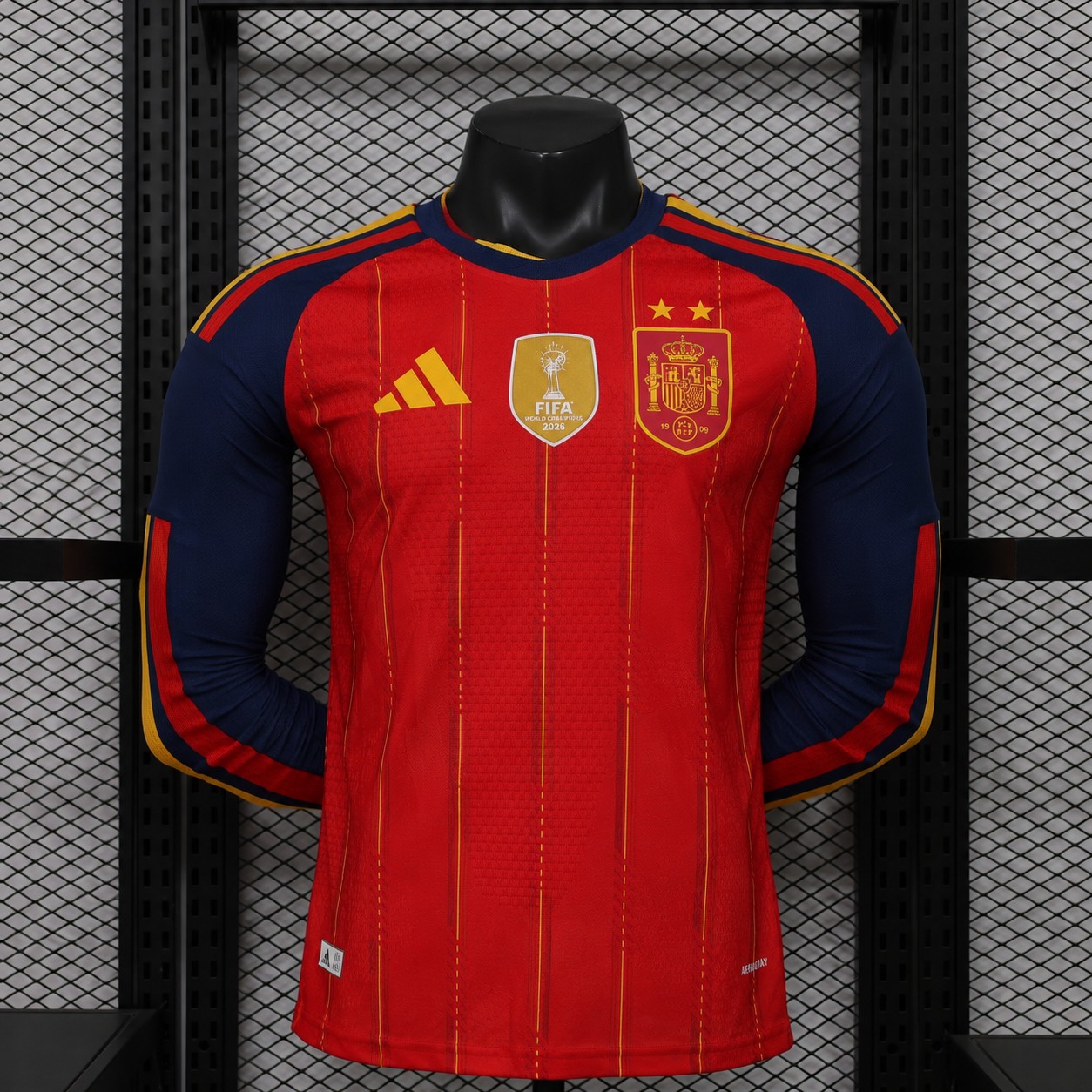 Spain Home Long Sleeves Jersey Player Version World Cup 2026 (Two stars) 1:1 Thai Quality