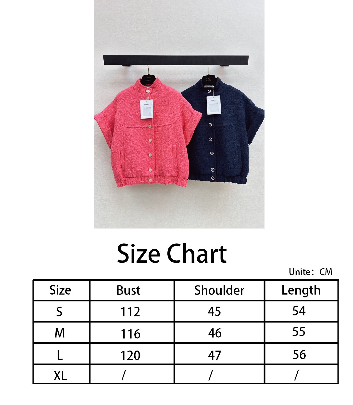 Chan NEW tweed short sleeve jacket