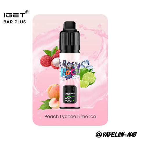 IGET BAR PLUS S3 10000 Puffs - Peach Lychee Lime Ice