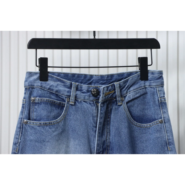 Chrome Hearts Miami Art Basel White Blue Cross Patch Jeans