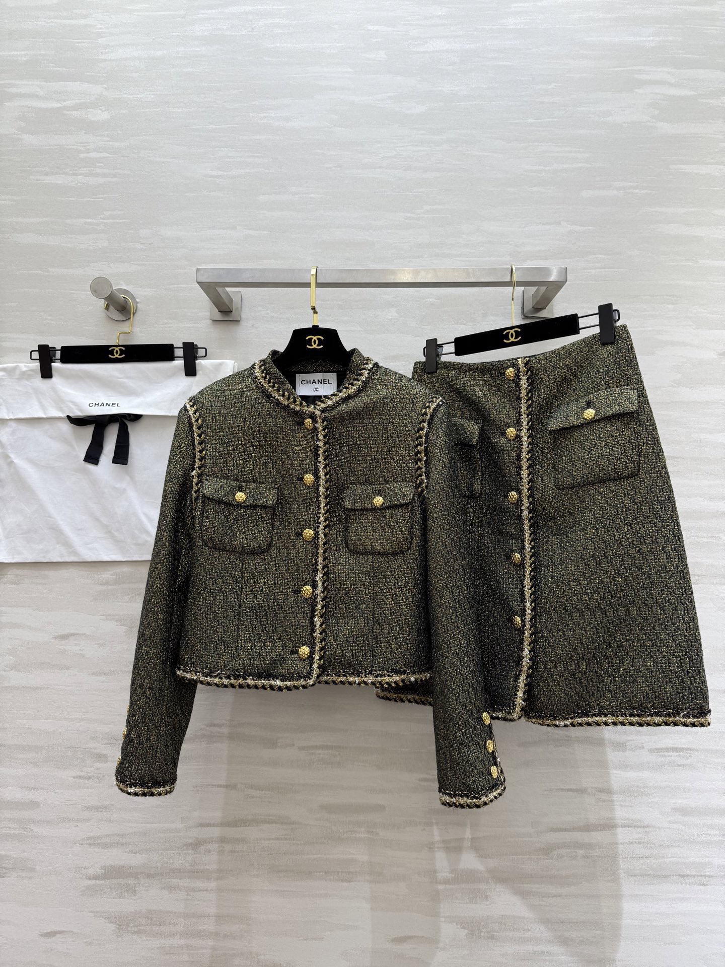 Chan classic tweed suit
