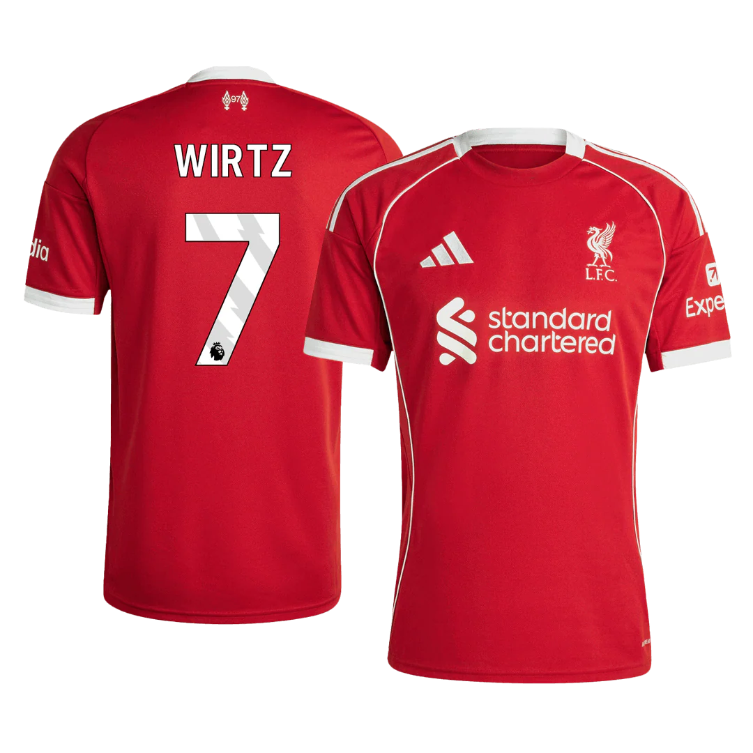 WIRTZ #7 Liverpool Home Soccer Jersey 2025/26