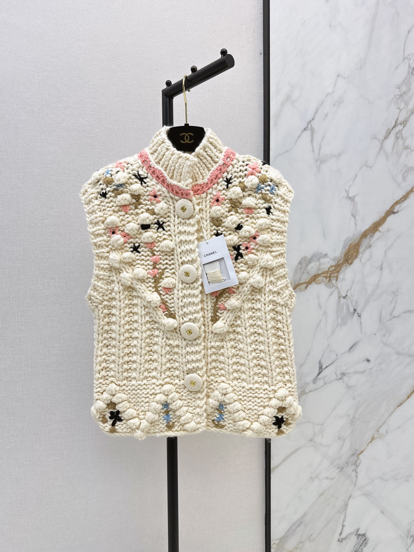 Chan New Crochet sleeveless vest