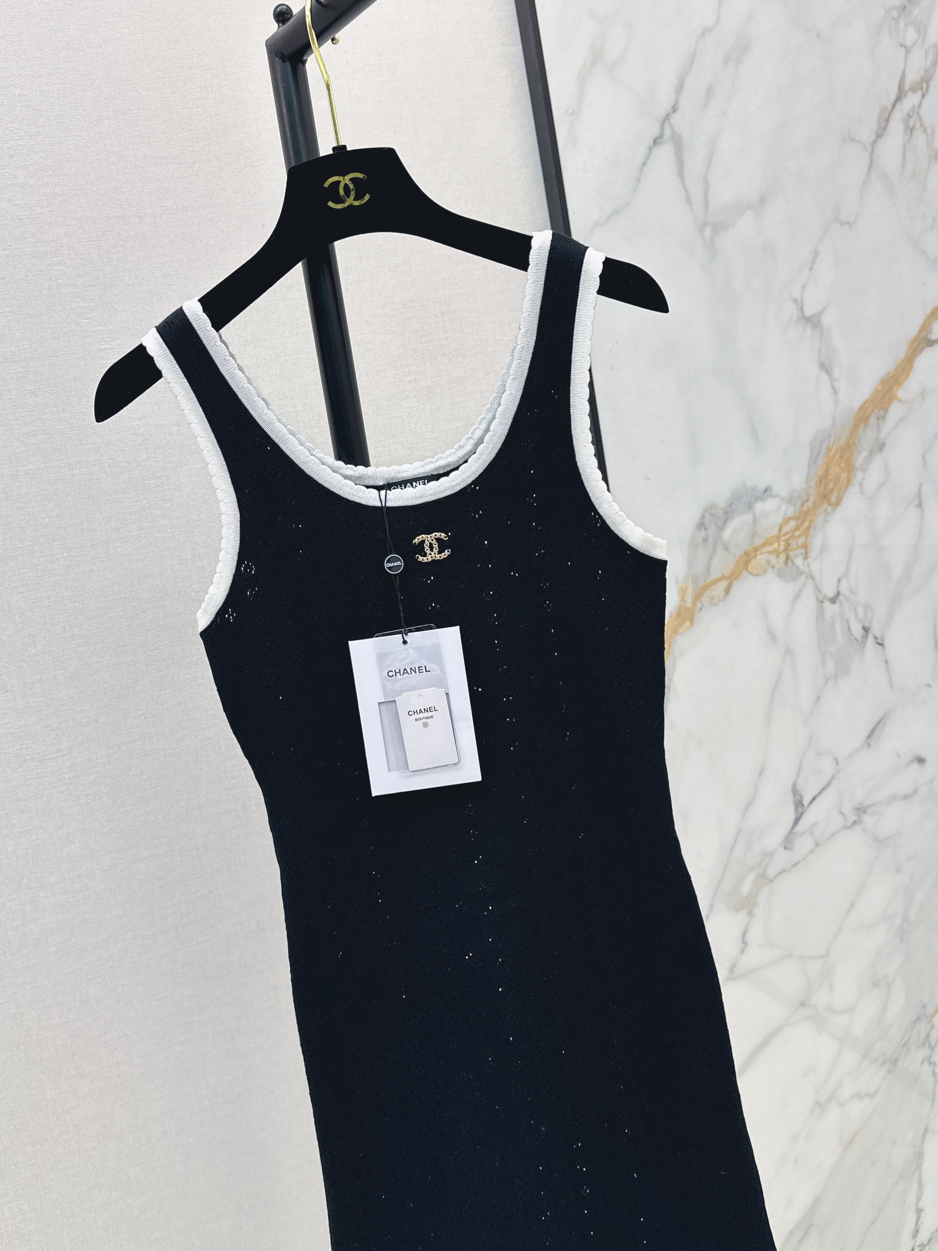 Chan New Color-block knitted dress