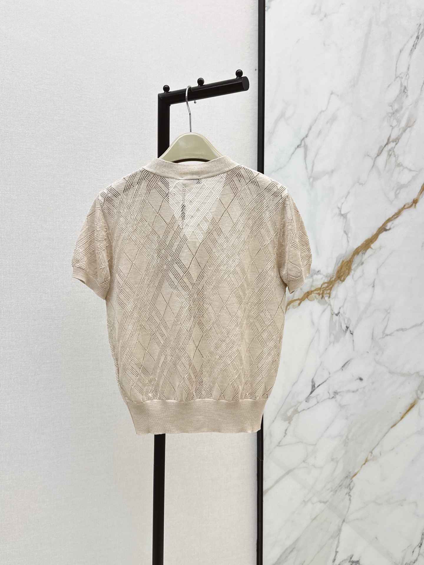 Bur New Plaid Woven V-Neck Knitwear