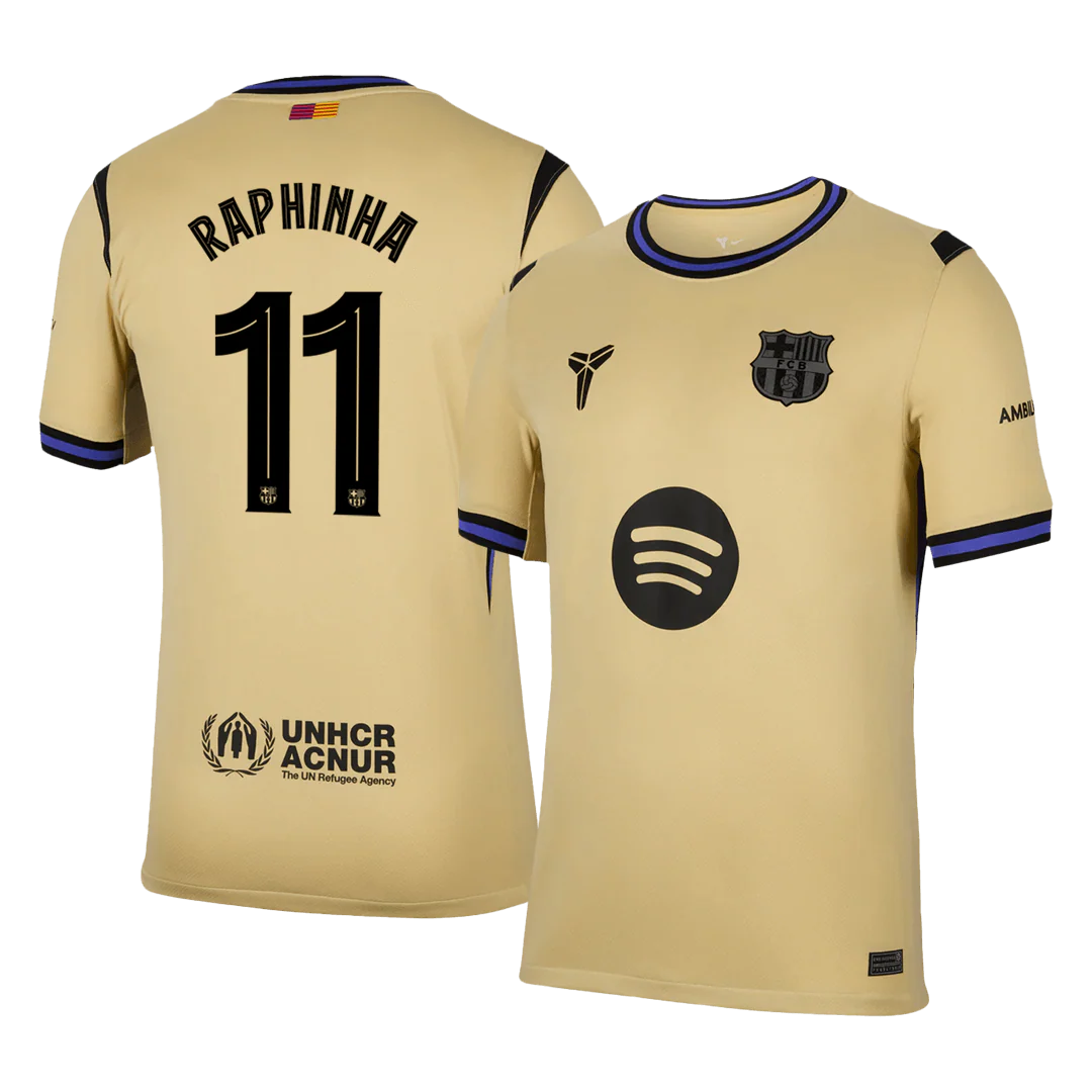 RAPHINHA #11 Barcelona Away Soccer Jersey 2025/26 - UCL