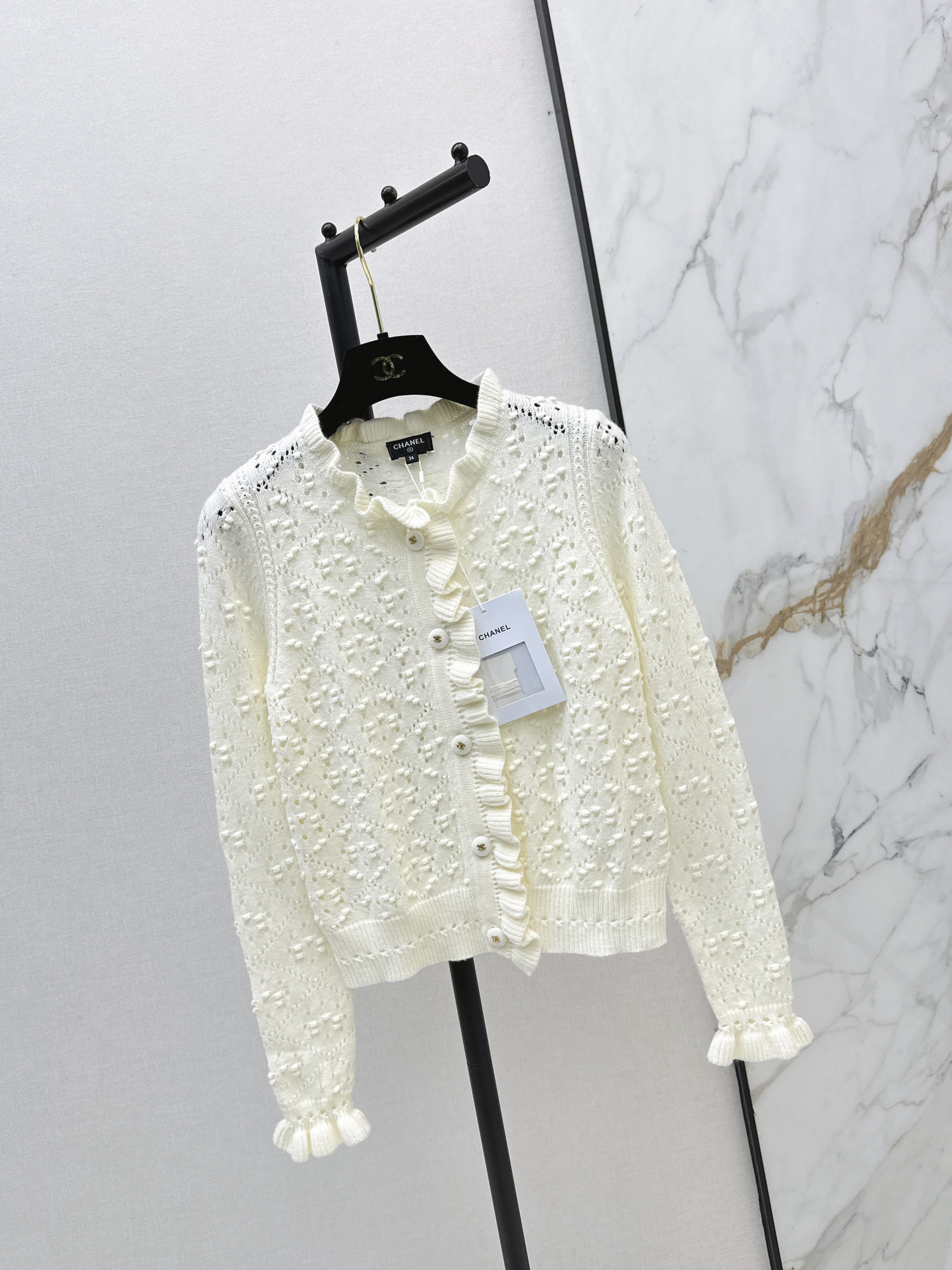 Chan New ruffle cardigan
