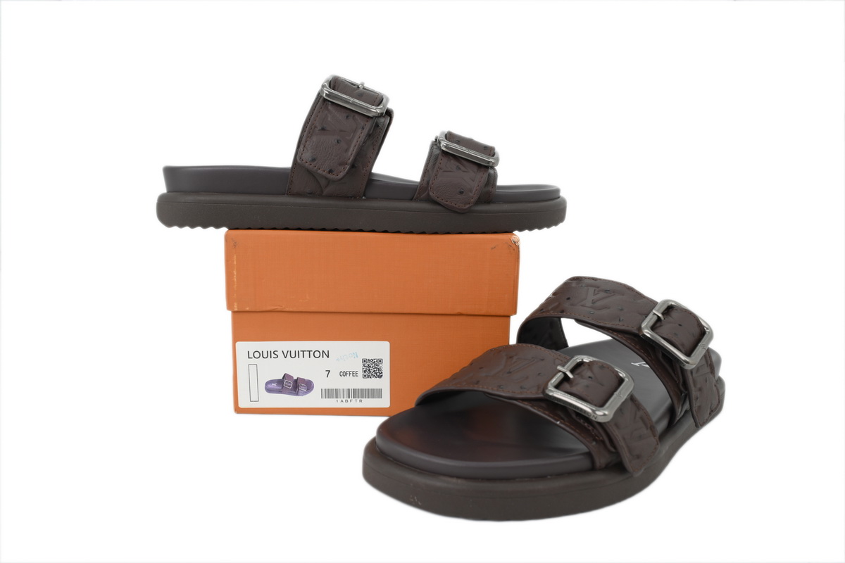 Pkkicks God Batch LOUIS VUITTON Venice Mule Shoes Coffee