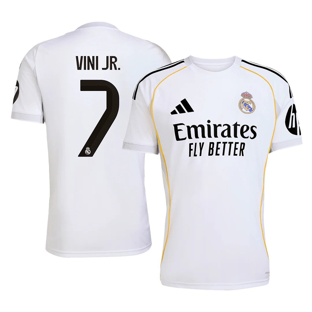 VINI JR. #7 Real Madrid Home Soccer Jersey 2025/26 White