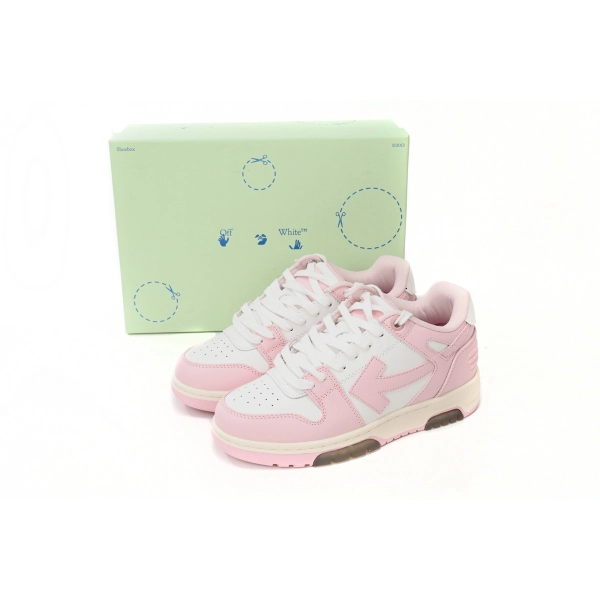 OFF-WHITE Out Of Office OOO Low Tops White Light Pink OWIA259F21LEA0010130
