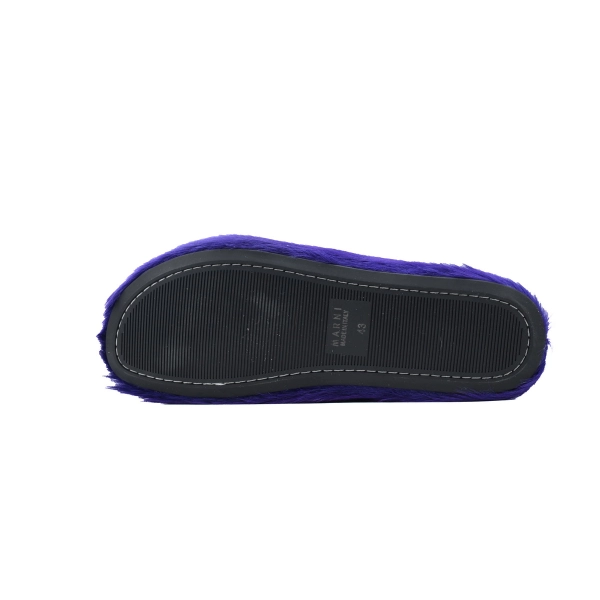 Marni Long-hair Calfskin Fussbett Sabot Purple SBMR000600P623600C74