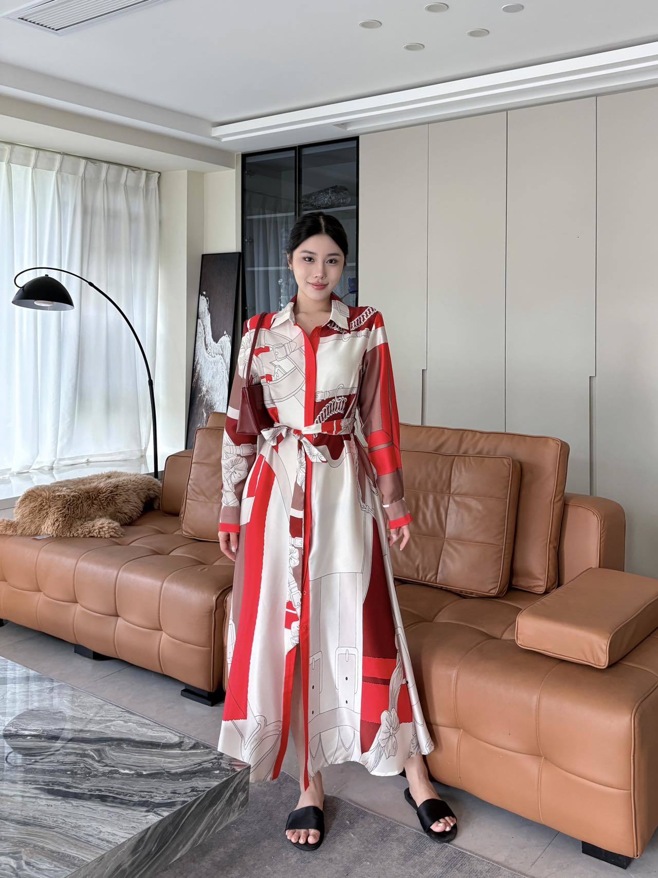 Herm New printed silk dress