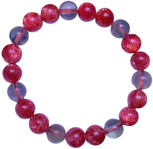 K145P-Golden Strawberry Quartz Beaded Bracelet