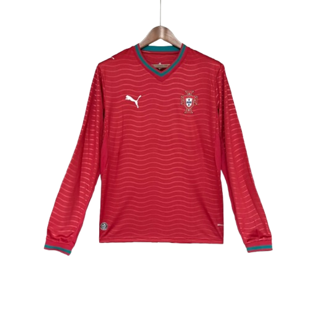 Long-sleeved 2026 Portugal home jersey