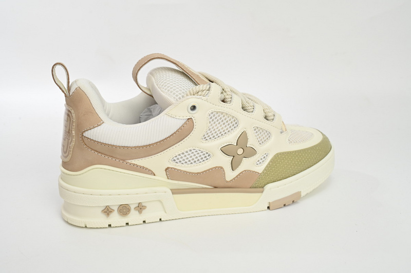 Pkkicks God Batch LOUIS VUITTON Skate Sneaker Beige White