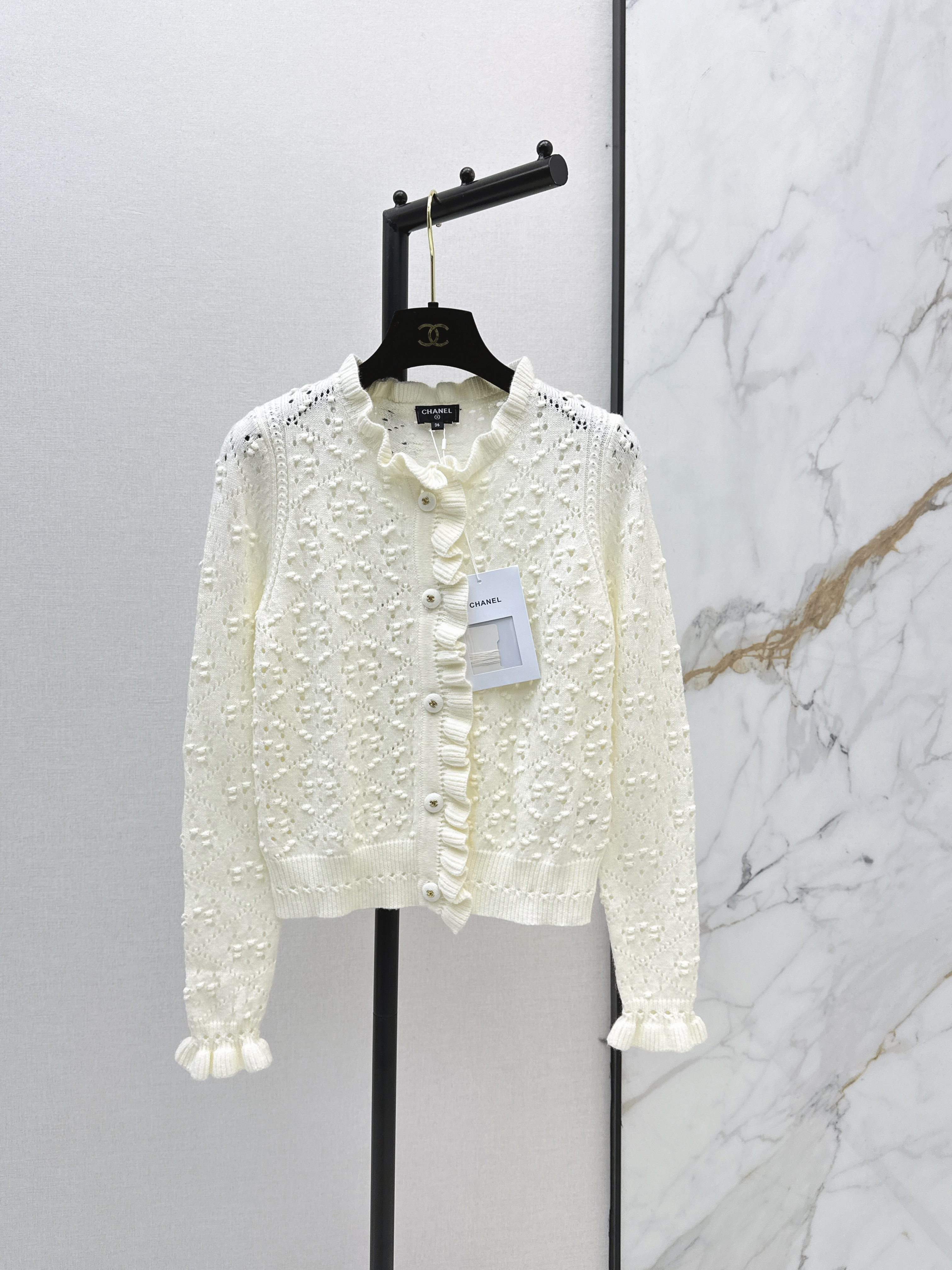 Chan New ruffle cardigan
