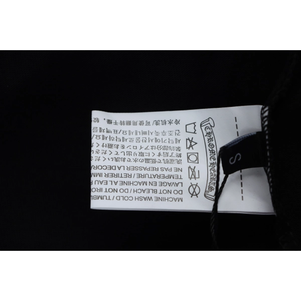 Chrome Hearts Yellow Neck Logo Long Sleeve T-Shirt Black