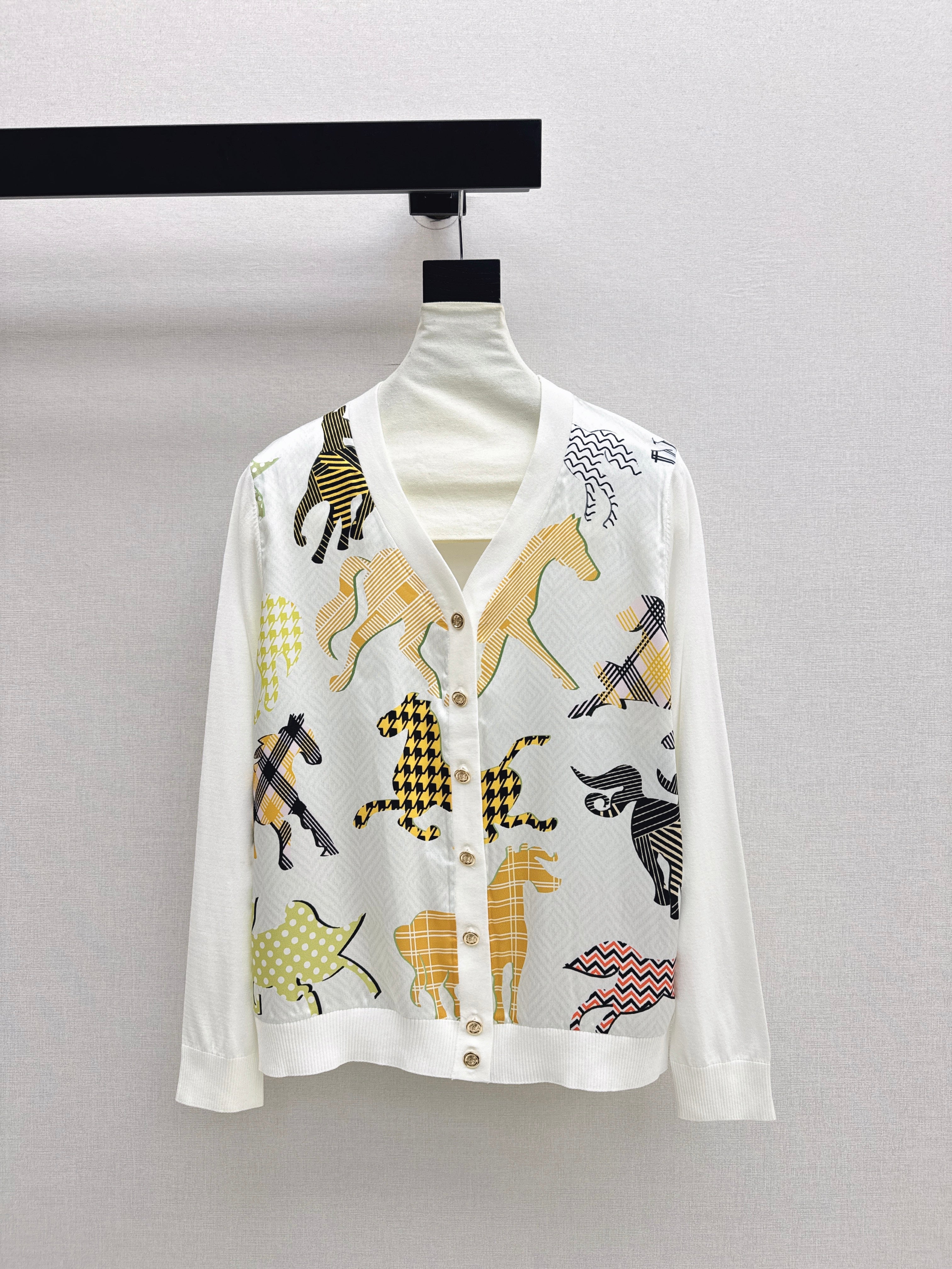 Herm NEW print knit cardigan