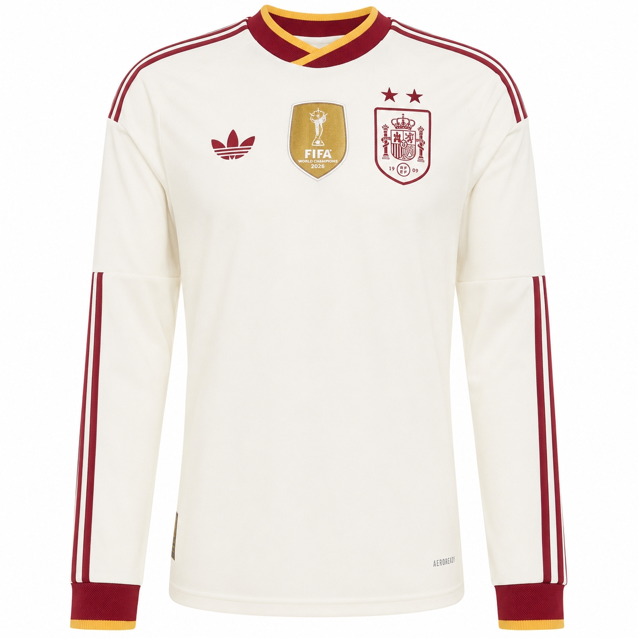 Spain Away Long Sleeve Jersey World Cup 2026 (Two stars) 1:1 Thai Quality
