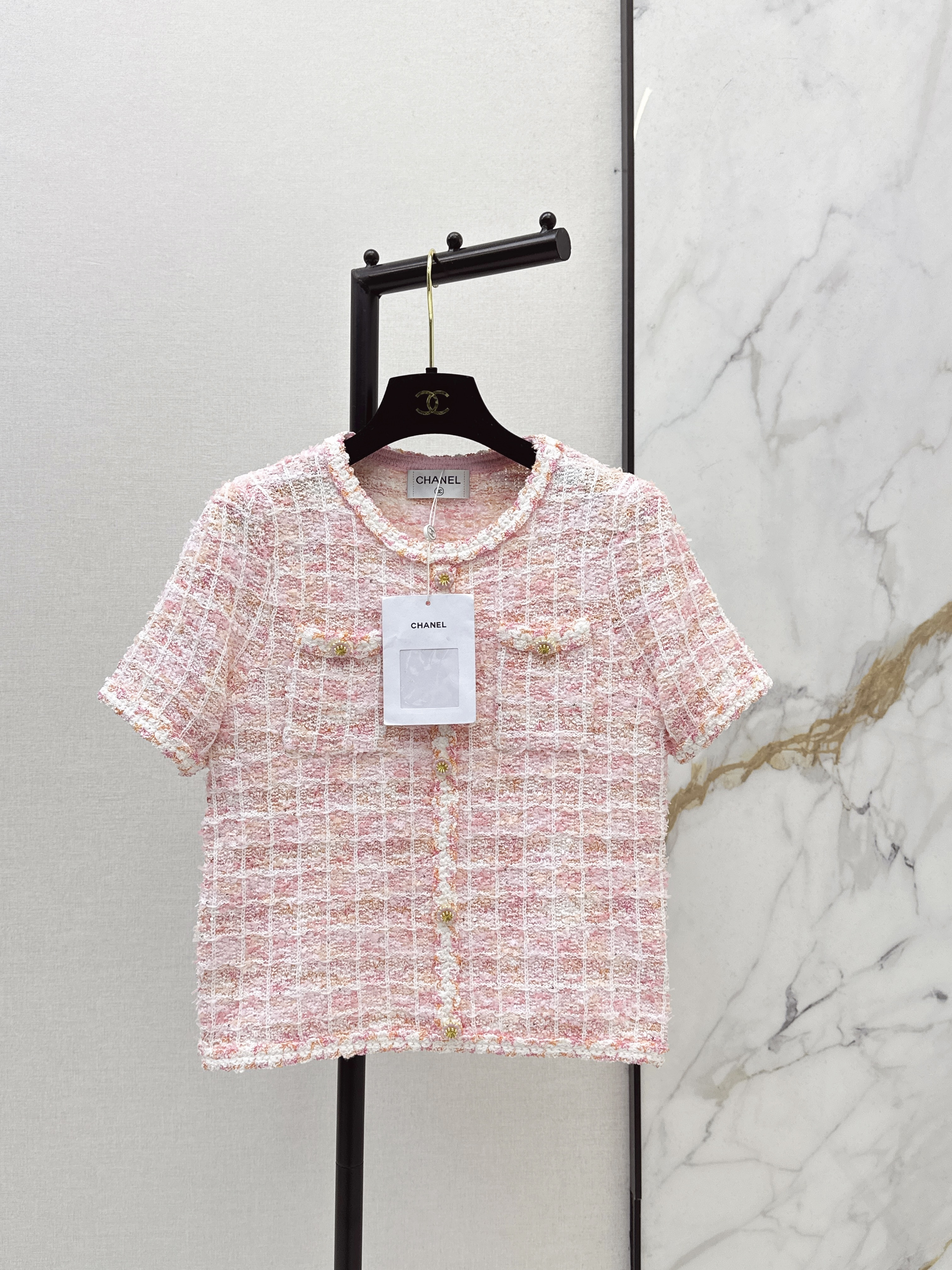 Chan New short sleeve knitwear
