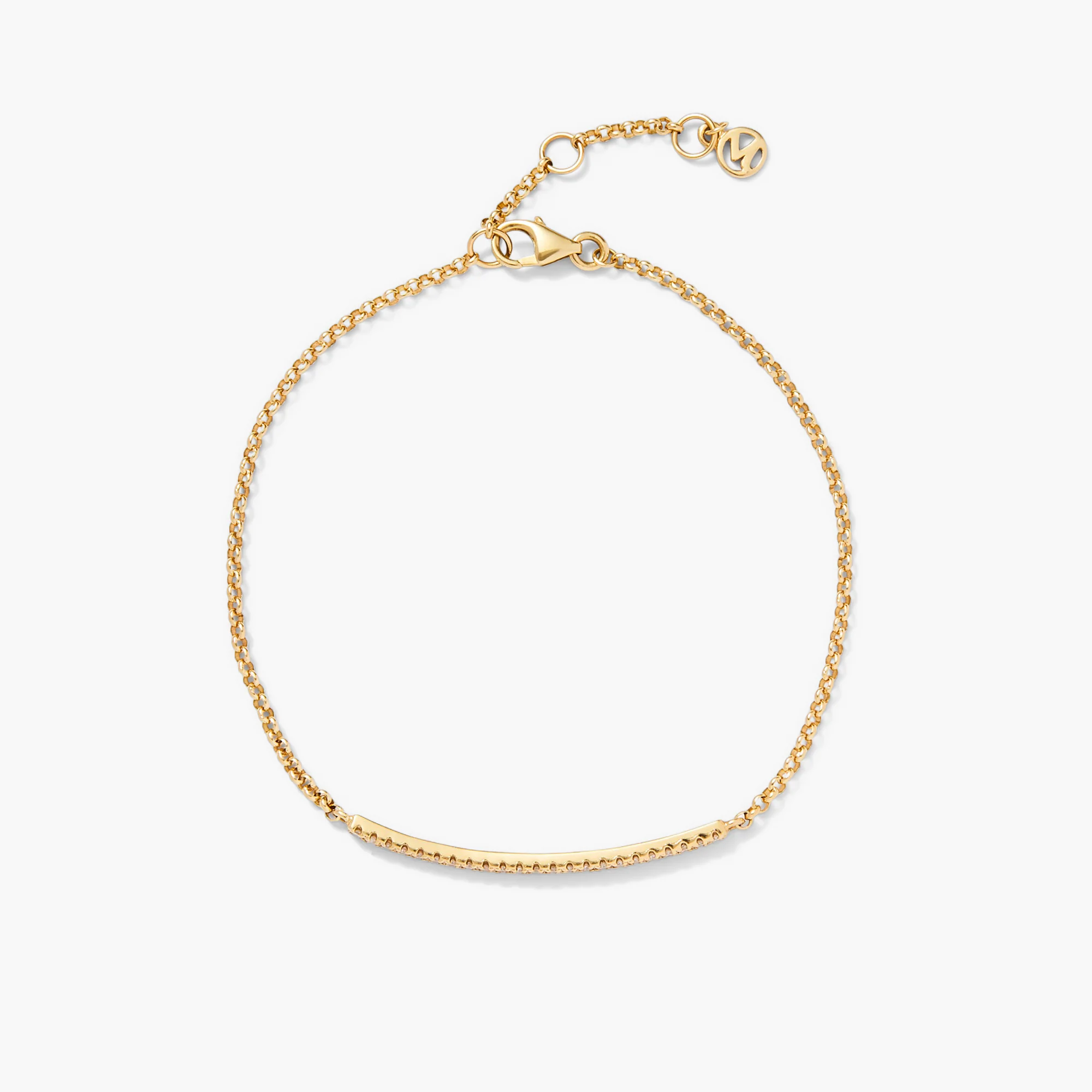Pave Diamond Bar Bracelet