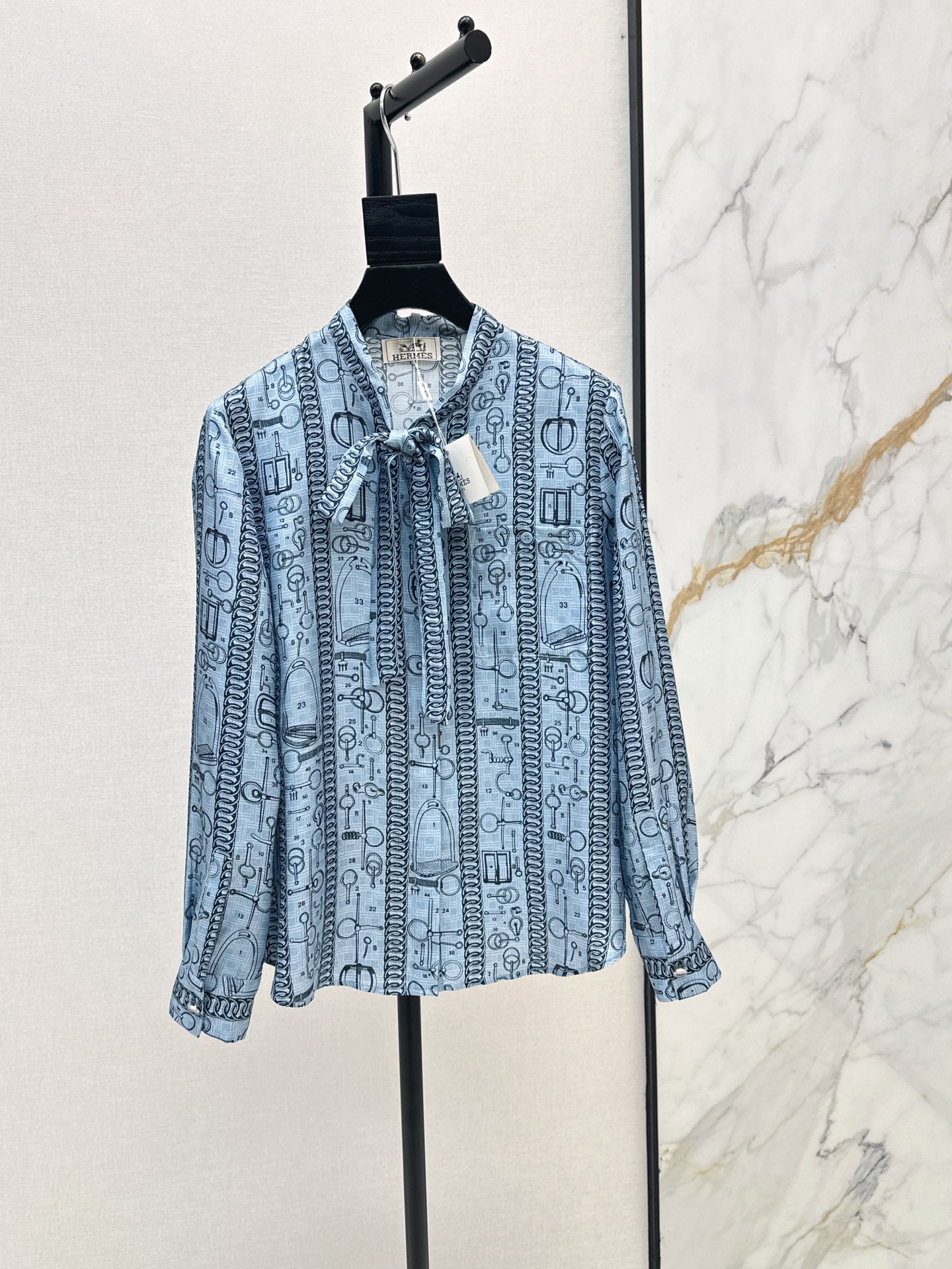 Herm New Printed silk shirt
