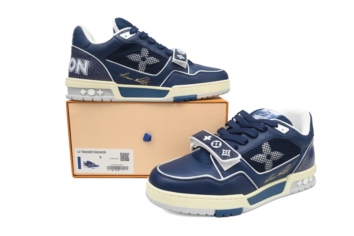 Pkkicks God Batch LOUIS VUITTON Trainer Dark Blue