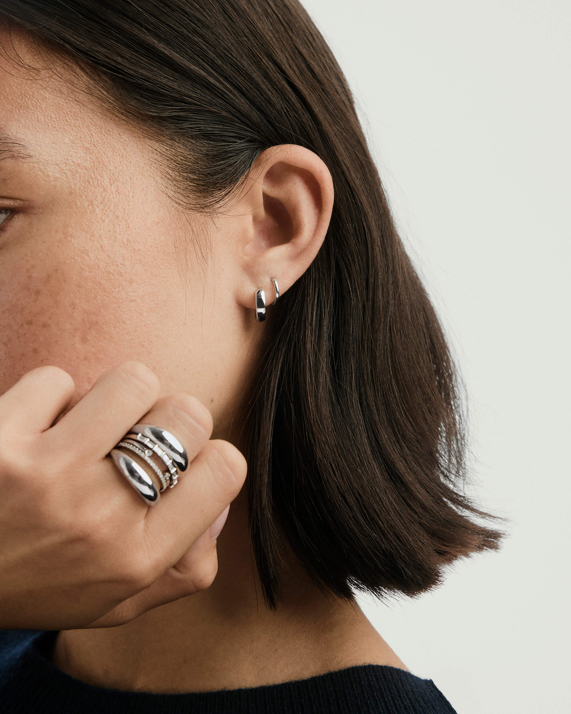 Bold Huggie Hoops