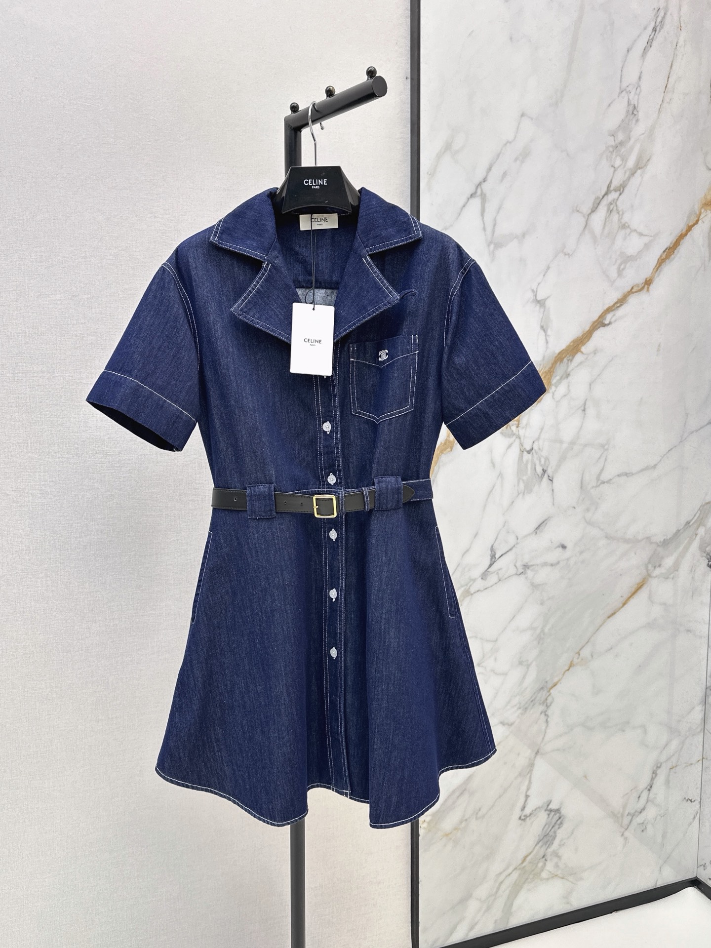 Celi New Embroidered Denim Dress