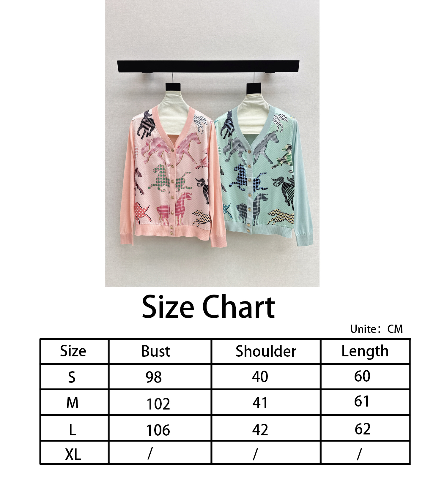 Herm NEW print knit cardigan