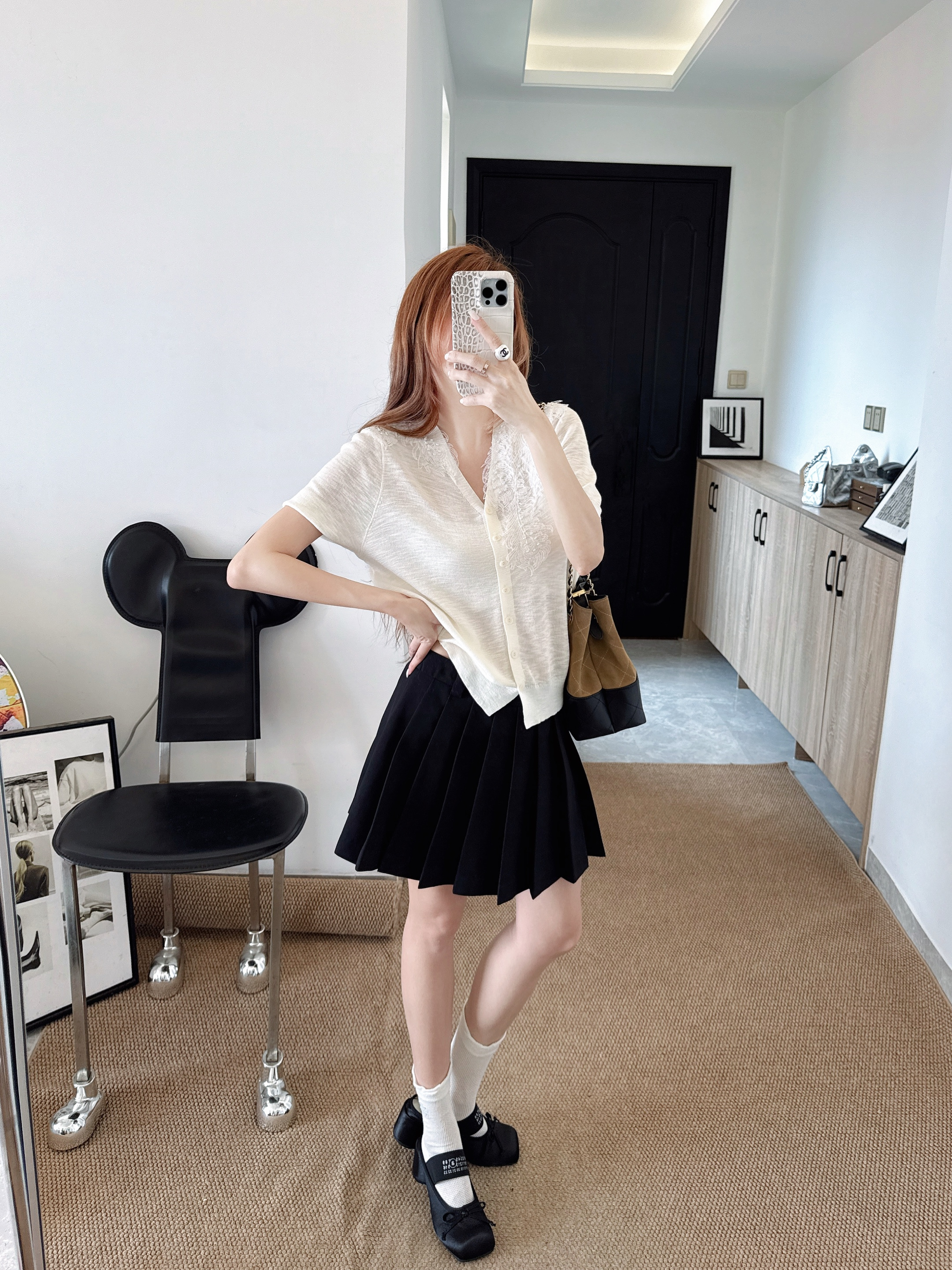 ES New contract lace knit cardigan