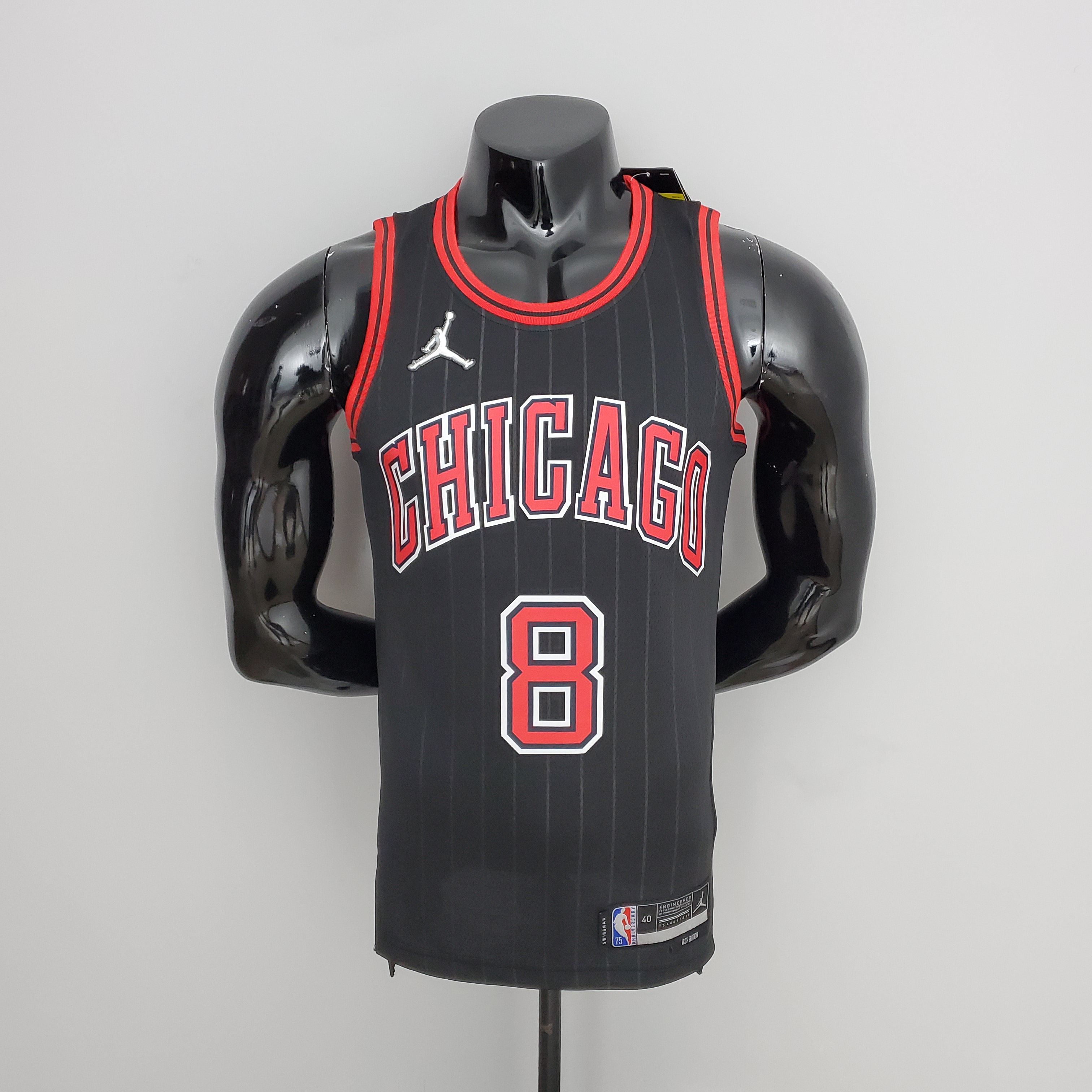 Zach LaVine Chicago Bulls 75th Anniversary Swingman Jersey Flyers Black