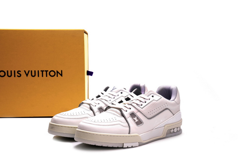 Pkkicks God Batch LOUIS VUITTON Trainer White Litchi Pattern FD0221