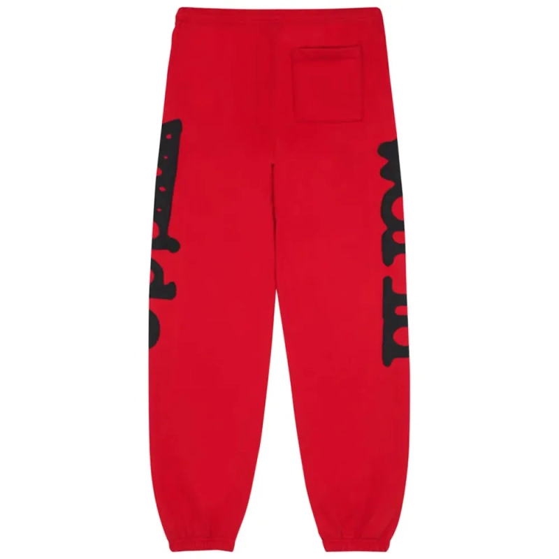 Sp5der Beluga Sweatpants 'RedBlack'