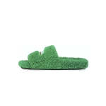 Balenciaga Furry Slide Green 654261W2DO13060